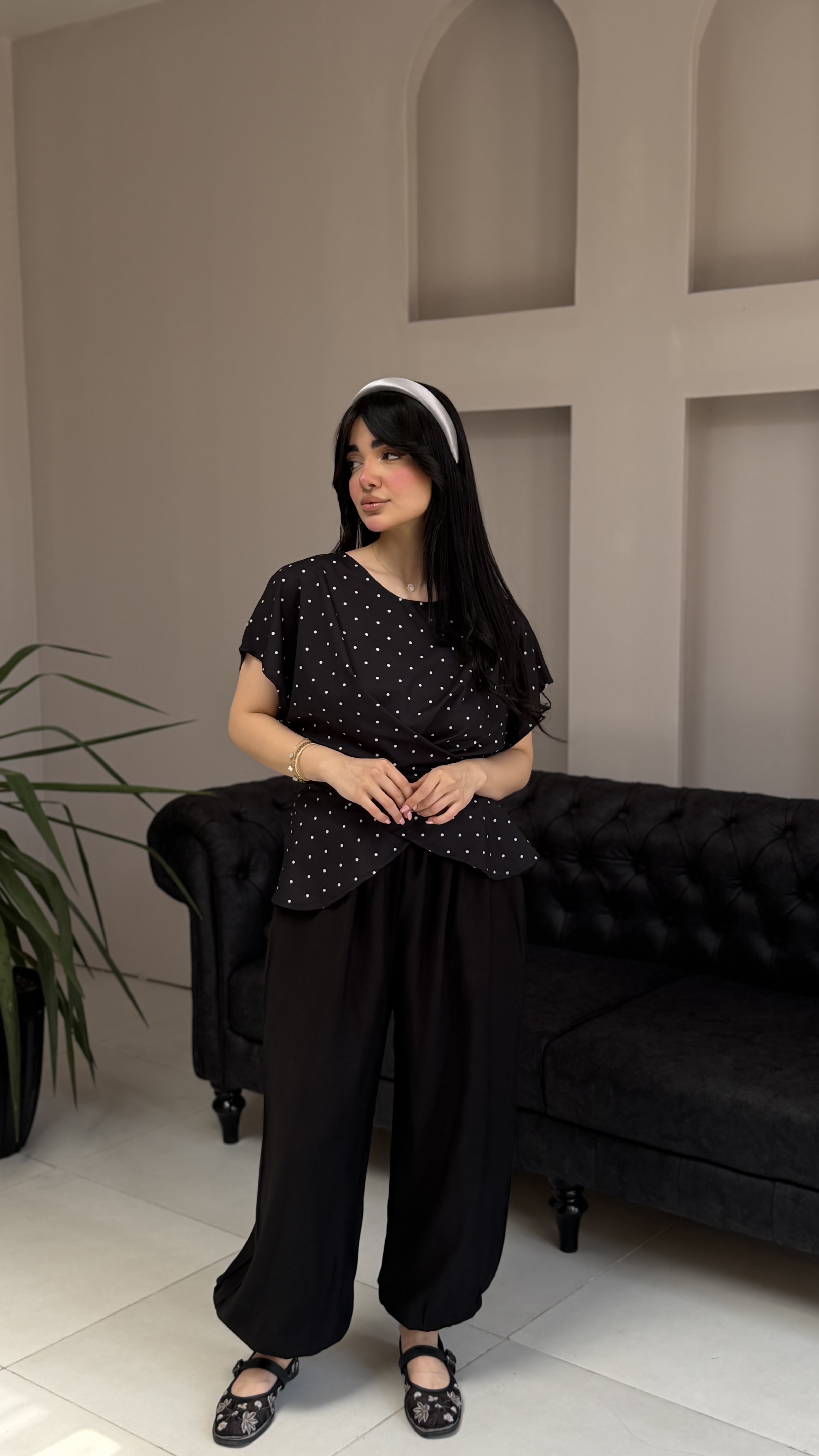 شومیز خال خالی